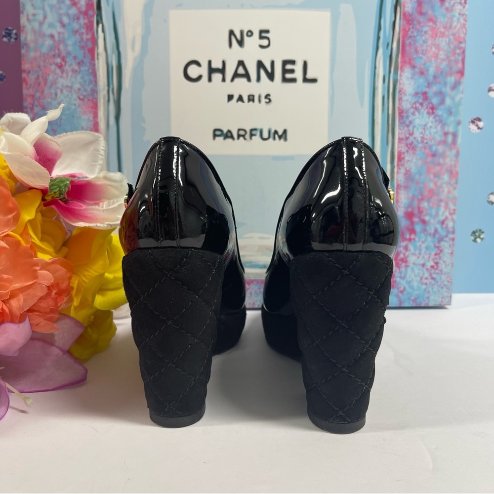 💎SUPER SALE! CHANEL CC MATELASSE PLATFORM SHOES - Picture 6 of 12